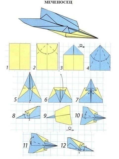 Модели бумажных самолетиков.