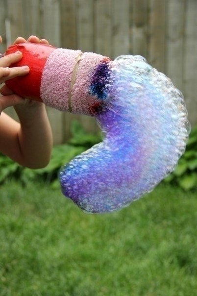 Как сделать радужные пузыри