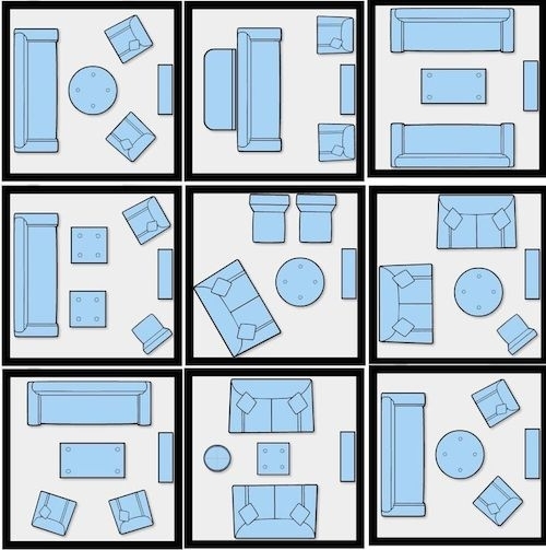 Варианты расстановки мебели