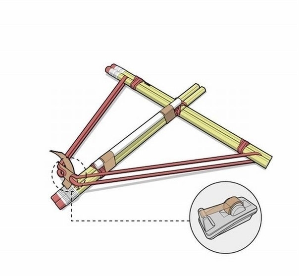 Офисный мини арбалет. Для тех, кому скучно на работе :)