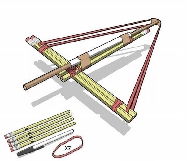Офисный мини арбалет. Для тех, кому скучно на работе :)