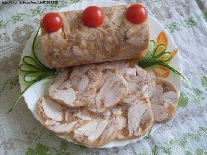 Куриный рулет в бутылке Куриный рулет в бутылке