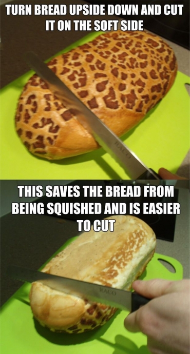 Как нарезать хлеб не помяв