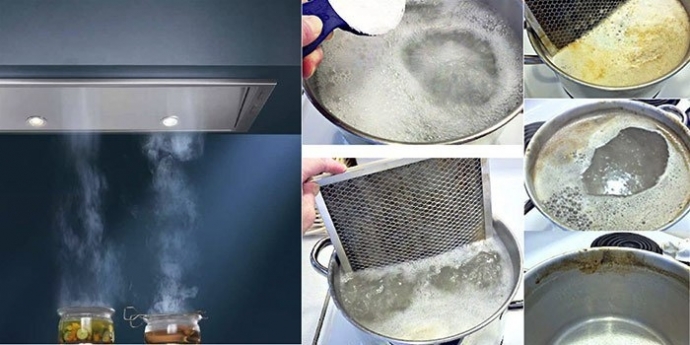 Два способа очистить жир на фильтрах кухонной вытяжки