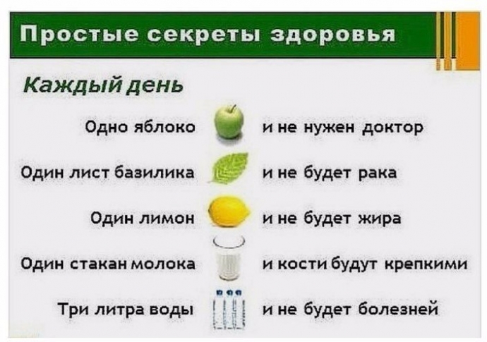 Советы для здоровья на каждый день.