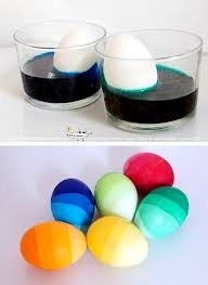 Новый способ красить пасхальные яйца - градиент.