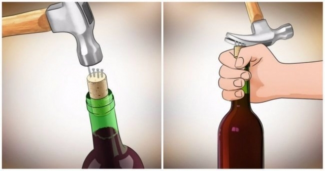 Как открыть бутылку вина без штопора Как открыть бутылку вина без штопора